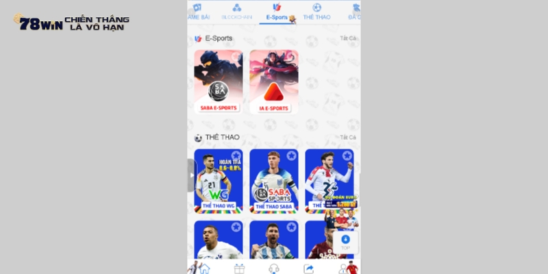 Giới Thiệu Sảnh Cược Esports 78win